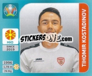 Sticker Tihomir Kostadinov - UEFA Euro 2020 Tournament Edition. 654 Stickers version - Panini