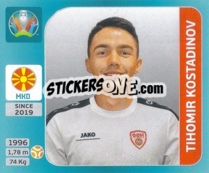 Figurina Tihomir Kostadinov - UEFA Euro 2020 Tournament Edition. 654 Stickers version - Panini