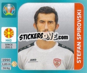 Sticker Stefan Spirovski - UEFA Euro 2020 Tournament Edition. 654 Stickers version - Panini