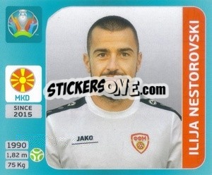 Sticker Ilija Nestorovski - UEFA Euro 2020 Tournament Edition. 654 Stickers version - Panini