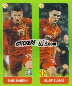 Sticker Enis Bardhi / Eljif Elmas - UEFA Euro 2020 Tournament Edition. 654 Stickers version - Panini
