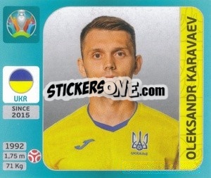 Figurina Oleksandr Karavaev - UEFA Euro 2020 Tournament Edition. 654 Stickers version - Panini