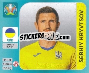 Sticker Serhiy Kryvtsov - UEFA Euro 2020 Tournament Edition. 654 Stickers version - Panini