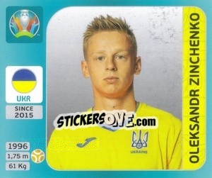 Sticker Oleksandr Zinchenko - UEFA Euro 2020 Tournament Edition. 654 Stickers version - Panini