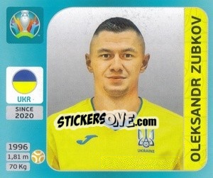 Sticker Oleksandr Zubkov - UEFA Euro 2020 Tournament Edition. 654 Stickers version - Panini