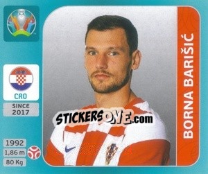 Sticker Borna Barišic - UEFA Euro 2020 Tournament Edition. 654 Stickers version - Panini