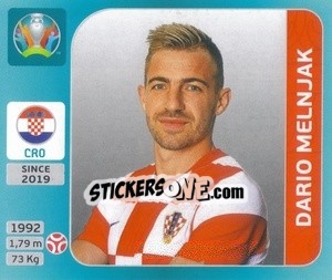 Cromo Dario Melnjak - UEFA Euro 2020 Tournament Edition. 654 Stickers version - Panini