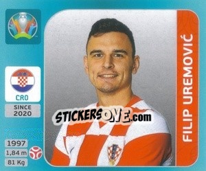 Cromo Filip Uremovic - UEFA Euro 2020 Tournament Edition. 654 Stickers version - Panini
