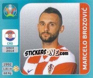 Sticker Marcelo Brozovic - UEFA Euro 2020 Tournament Edition. 654 Stickers version - Panini