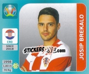 Cromo Josip Brekalo - UEFA Euro 2020 Tournament Edition. 654 Stickers version - Panini