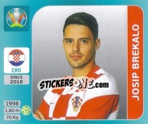 Sticker Josip Brekalo - UEFA Euro 2020 Tournament Edition. 654 Stickers version n. 347 - Panini