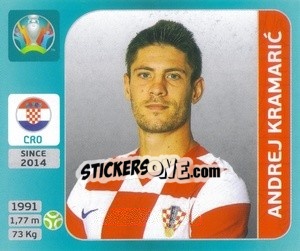 Sticker Andrej Kramaric - UEFA Euro 2020 Tournament Edition. 654 Stickers version n. 348 - Panini