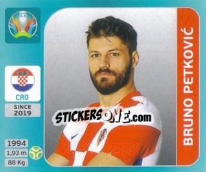 Cromo Bruno Petkovic - UEFA Euro 2020 Tournament Edition. 654 Stickers version - Panini