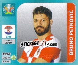 Sticker Bruno Petkovic - UEFA Euro 2020 Tournament Edition. 654 Stickers version n. 350 - Panini