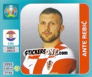 Cromo Ante Rebic - UEFA Euro 2020 Tournament Edition. 654 Stickers version - Panini
