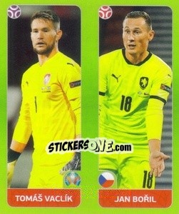Sticker Tomáš Vaclík / Jan Bořil - UEFA Euro 2020 Tournament Edition. 654 Stickers version - Panini