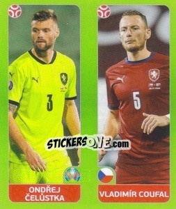 Sticker Ondřej Celůstka / Vladimír Coufal - UEFA Euro 2020 Tournament Edition. 654 Stickers version - Panini