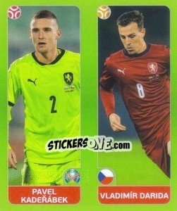 Sticker Pavel Kadeřábek / Vladimír Darida - UEFA Euro 2020 Tournament Edition. 654 Stickers version - Panini