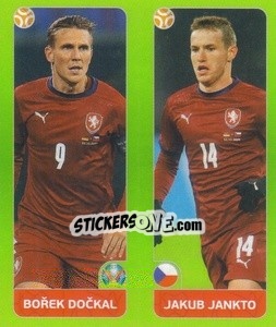 Sticker Bořek Dockal / Jakub Jankto - UEFA Euro 2020 Tournament Edition. 654 Stickers version - Panini