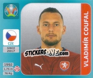 Sticker Vladimír Coufal - UEFA Euro 2020 Tournament Edition. 654 Stickers version n. 370 - Panini