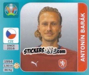 Sticker Antonín Barák - UEFA Euro 2020 Tournament Edition. 654 Stickers version - Panini