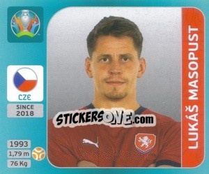 Cromo Lukáš Masopust - UEFA Euro 2020 Tournament Edition. 654 Stickers version - Panini