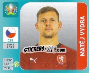Sticker Matěj Vydra - UEFA Euro 2020 Tournament Edition. 654 Stickers version - Panini