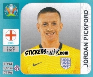 Sticker Jordan Pickford - UEFA Euro 2020 Tournament Edition. 654 Stickers version - Panini