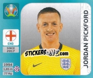 Sticker Jordan Pickford - UEFA Euro 2020 Tournament Edition. 654 Stickers version n. 386 - Panini