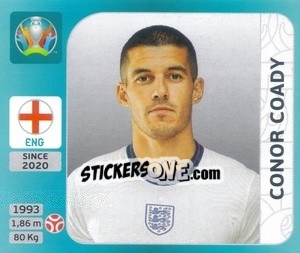 Sticker Conor Coady - UEFA Euro 2020 Tournament Edition. 654 Stickers version n. 390 - Panini