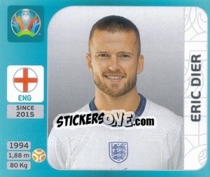 Sticker Eric Dier - UEFA Euro 2020 Tournament Edition. 654 Stickers version n. 395 - Panini