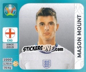 Cromo Mason Mount - UEFA Euro 2020 Tournament Edition. 654 Stickers version - Panini