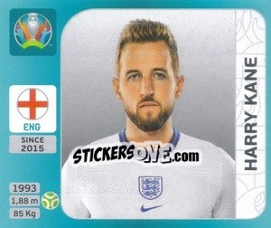 Sticker Harry Kane - UEFA Euro 2020 Tournament Edition. 654 Stickers version - Panini