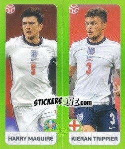 Cromo Harry Maguire / Kieran Trippier - UEFA Euro 2020 Tournament Edition. 654 Stickers version - Panini