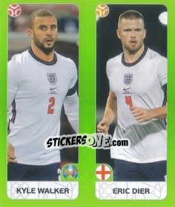 Cromo Kyle Walker / Eric Dier - UEFA Euro 2020 Tournament Edition. 654 Stickers version - Panini