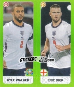 Sticker Kyle Walker / Eric Dier - UEFA Euro 2020 Tournament Edition. 654 Stickers version n. 408 - Panini