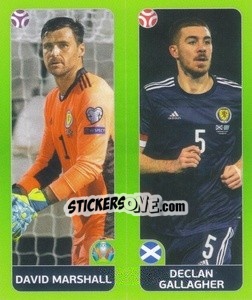 Sticker David Marshall / Declan Gallagher - UEFA Euro 2020 Tournament Edition. 654 Stickers version n. 412 - Panini