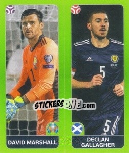 Cromo David Marshall / Declan Gallagher - UEFA Euro 2020 Tournament Edition. 654 Stickers version - Panini