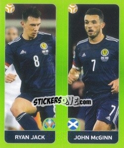 Cromo Ryan Jack / John McGinn - UEFA Euro 2020 Tournament Edition. 654 Stickers version - Panini