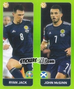 Sticker Ryan Jack / John McGinn - UEFA Euro 2020 Tournament Edition. 654 Stickers version n. 415 - Panini