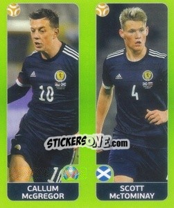 Cromo Callum McGregor / Scott McTominay - UEFA Euro 2020 Tournament Edition. 654 Stickers version - Panini