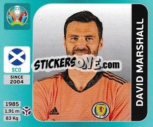 Sticker David Marshall - UEFA Euro 2020 Tournament Edition. 654 Stickers version - Panini