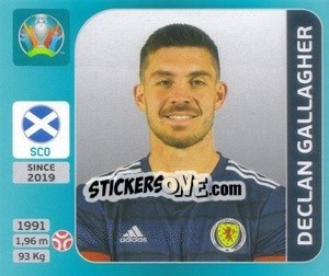 Figurina Declan Gallagher - UEFA Euro 2020 Tournament Edition. 654 Stickers version - Panini