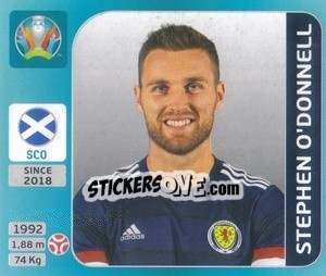 Sticker Stephen O'Donnell - UEFA Euro 2020 Tournament Edition. 654 Stickers version - Panini