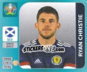 Sticker Ryan Christie - UEFA Euro 2020 Tournament Edition. 654 Stickers version - Panini