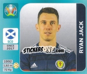 Cromo Ryan Jack - UEFA Euro 2020 Tournament Edition. 654 Stickers version - Panini