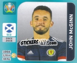 Sticker John McGinn - UEFA Euro 2020 Tournament Edition. 654 Stickers version - Panini