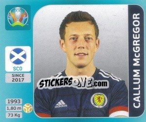 Figurina Callum McGregor - UEFA Euro 2020 Tournament Edition. 654 Stickers version - Panini