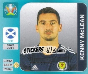 Figurina Kenny McLean - UEFA Euro 2020 Tournament Edition. 654 Stickers version - Panini