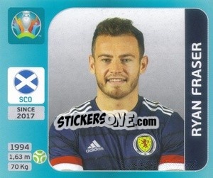 Sticker Ryan Fraser - UEFA Euro 2020 Tournament Edition. 654 Stickers version - Panini